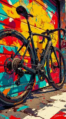 自転車グラフィティ１／スマホ壁紙アーカイブ
