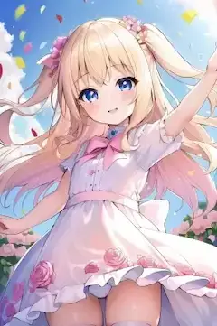 お祝いする金髪少女 その3