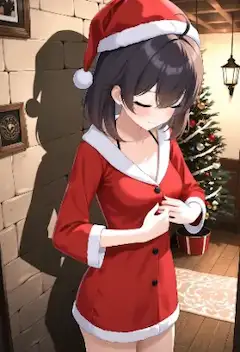 [動画]サンタ服はるかちゃん
