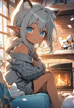 猫耳が生えてきちゃったエルフさん🐾