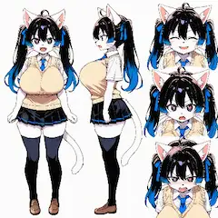 月猫（制服）の立ち絵