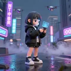 ネオン街の小さなサイバーパンク