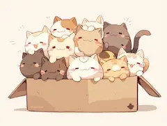 箱詰めのにゃんこ