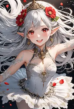 星降る夜に舞う白銀の花乙女