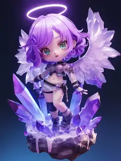 No.1218 アメジストの天使 3D