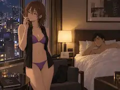 夜景のホテルで交わす視線
