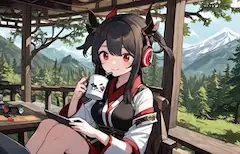 森ガールとみせかけてゲームする葉村ラヴィアンちゃん