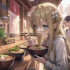 ブロンドソロ・たくさん蕎麦を食べた