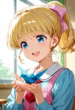 青い鶴が運ぶ少女の願い