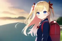 金髪少女と下校中に寄り道
