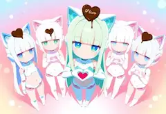 チョコハートの猫耳少女たちの甘い贈り物