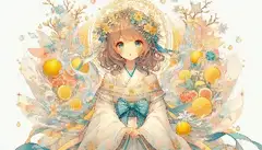 果実と花の幻想少女