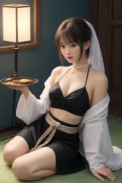 黒衣の魅惑的な誘惑