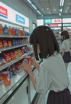 コンビニのクールガール