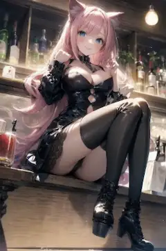酒場の猫耳お姉さん