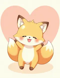 2尾の狐