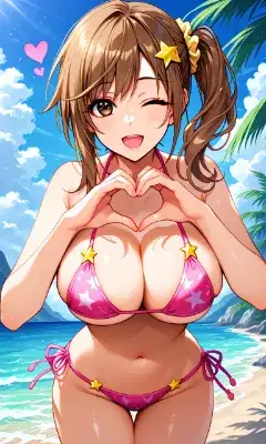 みさきちゃん　ハートポーズ