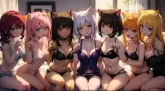 みんなでお部屋でうるさいニャー