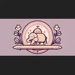 【生成機能】ふんわり象さんエンブレム