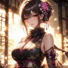 陽光に輝く紫花の美姫