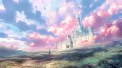 雲海に浮かぶ夢幻のピンク城