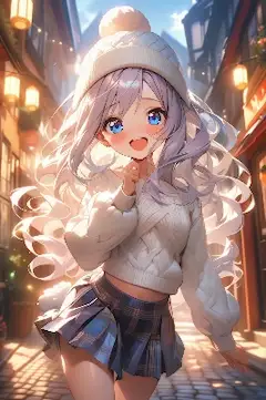 他所の娘で『ニット帽』