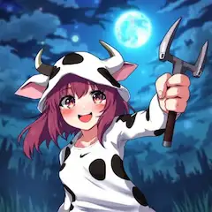 月夜の牛娘と魔法のフォーク