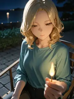 1/f fluctuation is hidden within the fire