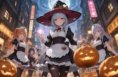 ハロウィンナイトの魔法メイドたち