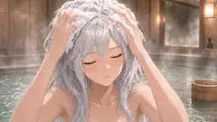 髪を洗う私