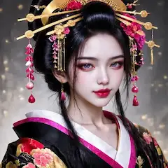 花と金の髪飾り