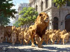 (3枚)　百獣の王の王は・・