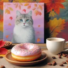 ドーナツと猫