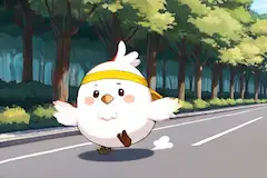 【５秒動画】マラソンチャレンジだ！白雀ちゃん！