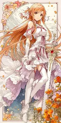 アール・ヌーヴォー風のアスナ(創世神ステイシア)