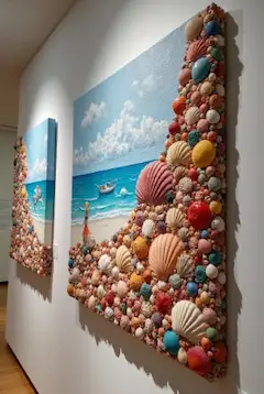 貝殻絵画アート
