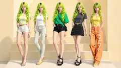 [3枚]ライムちゃんLOOK1〜15(6から全まかせ)
