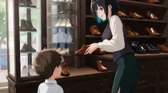 看板娘のシューフィッター