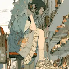 肩の上の店番