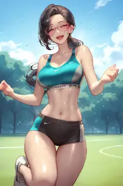 事に備えるためにエクササイズを欠かさないママ♥