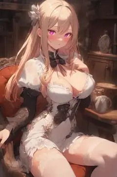 ユリカ💕の白ドレス‎🤍👗で座っている姿②