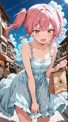 風に翻る夏の街角冒険