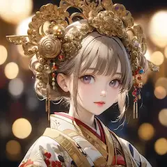 黄金の冠を纏う華姫