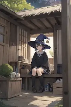 静座する田舎の魔法使い