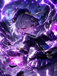 魔法攻撃を放つカッコいい原神の七七！