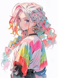 三つ編み少女