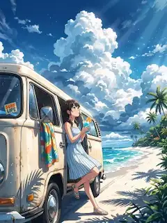 旅の途中の休息