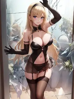 ガラス越しの美少女