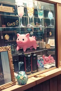 高級感のある豚の貯金箱