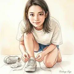 スニーカー・素足で結ぶ午前